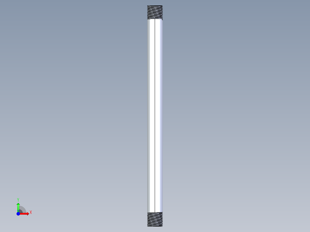 聚氯乙烯配件33-Sch80_Nipple_MPTxMPT_861-088_0.5in x 12in前视图