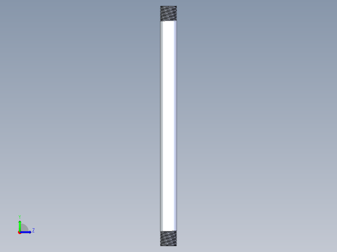 聚氯乙烯配件33-Sch80_Nipple_MPTxMPT_861-088_0.5in x 12in左视图