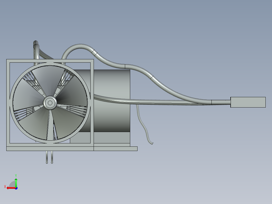 液体冷却系统后视图