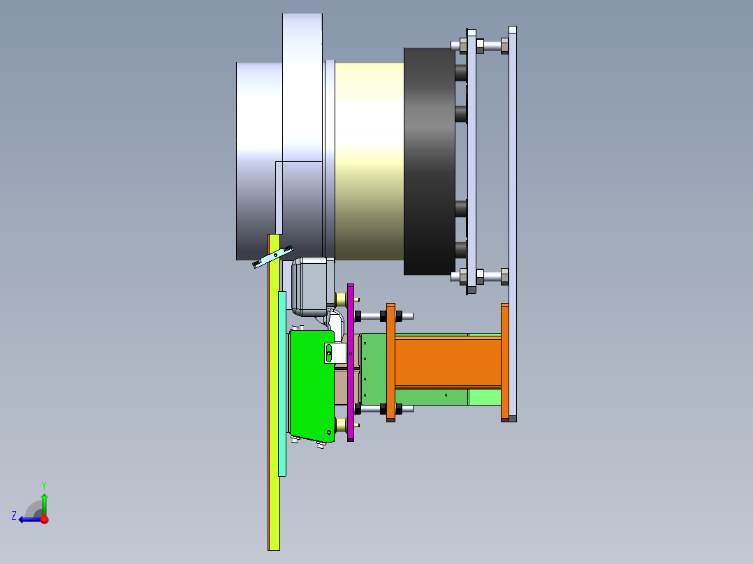 振动盘 外直径450 带直线送料器 300方案1右视图