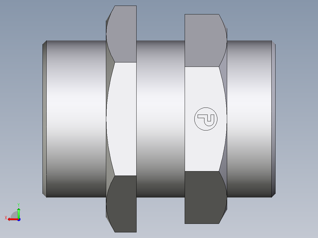 卡套式工业通用硬管接头EO_Bulkhead_union_SV42LOMD71后视图