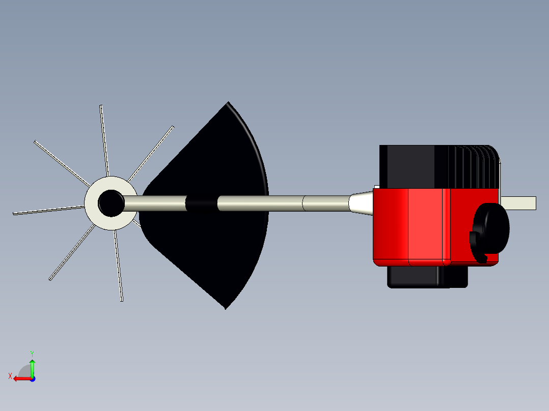 7.手推式电动草坪除草机后视图