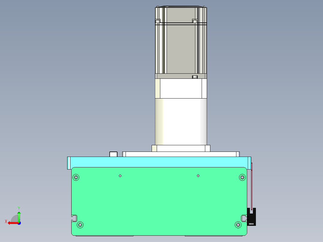 东锦齿条传动DH270G-L167-S3300-BU-减速机+750W.STEP后视图