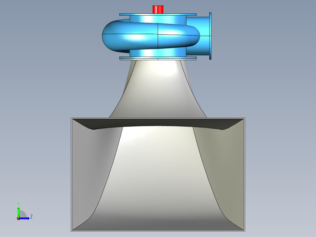 混流式水轮机左视图