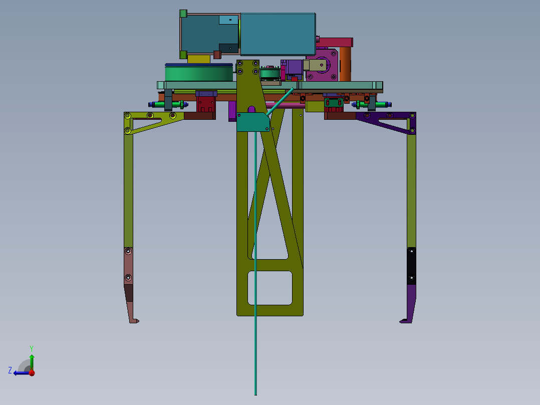 双向对中夹爪右视图