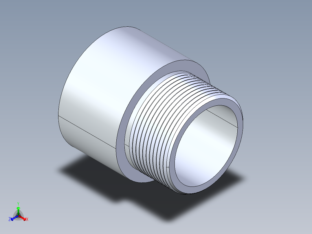 聚氯乙烯配件15-Sch80_MaleAdapter_SxMPT_836-025 _2.5in正等轴测图