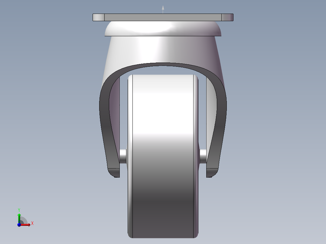 地脚轮45-75-M6（中载）前视图