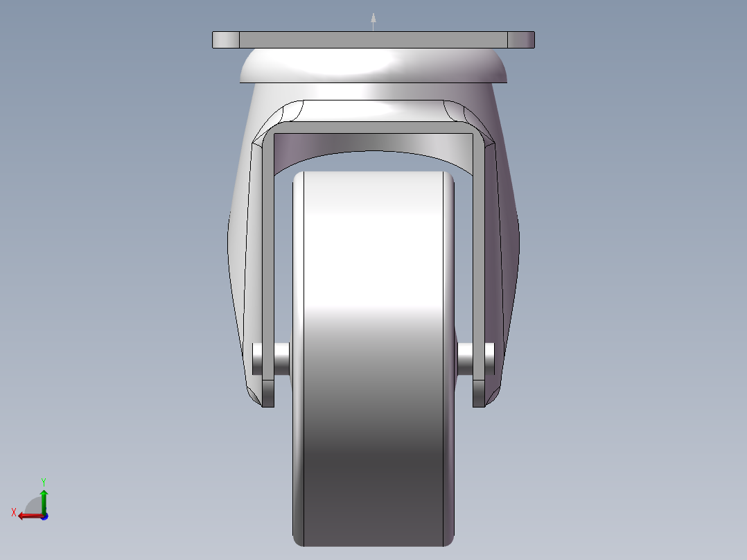 地脚轮45-75-M6（中载）后视图