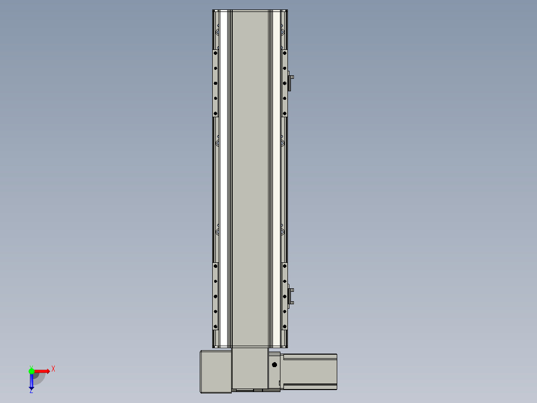 直线模组LHB17-L40-S450-LD设计图纸俯视图