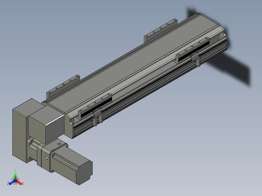 直线模组LHB17-L40-S450-LD设计图纸正等轴测图