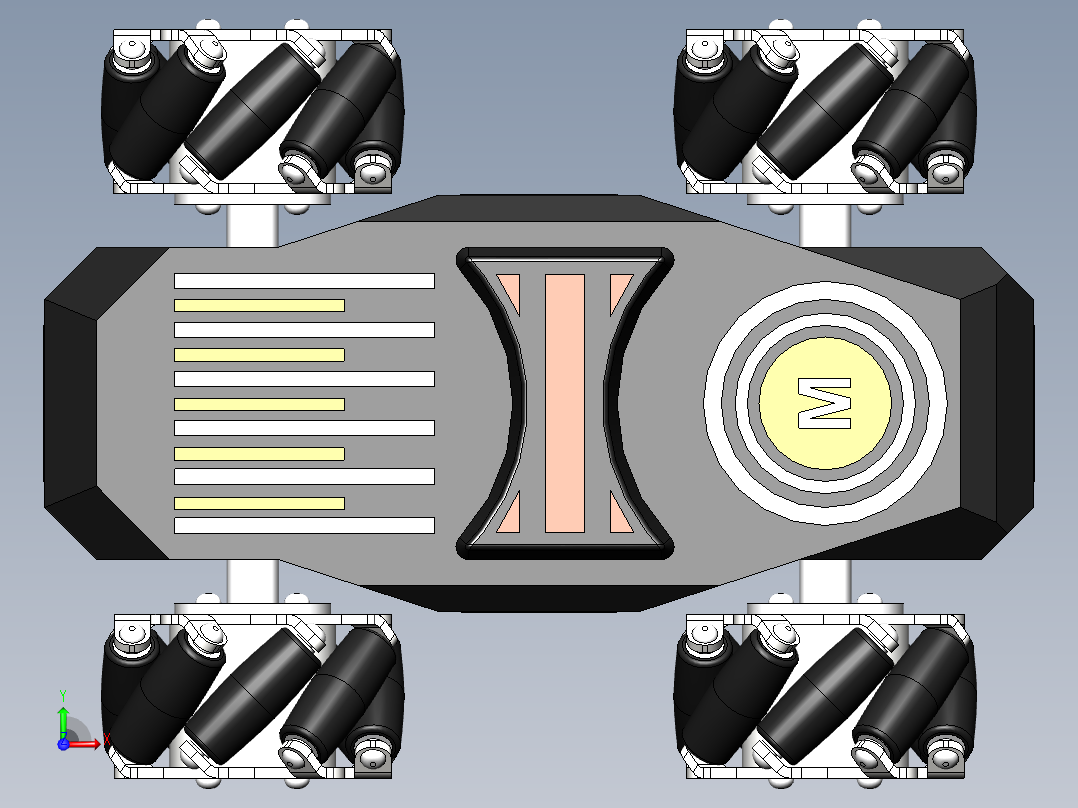 麦克纳姆轮小车前视图