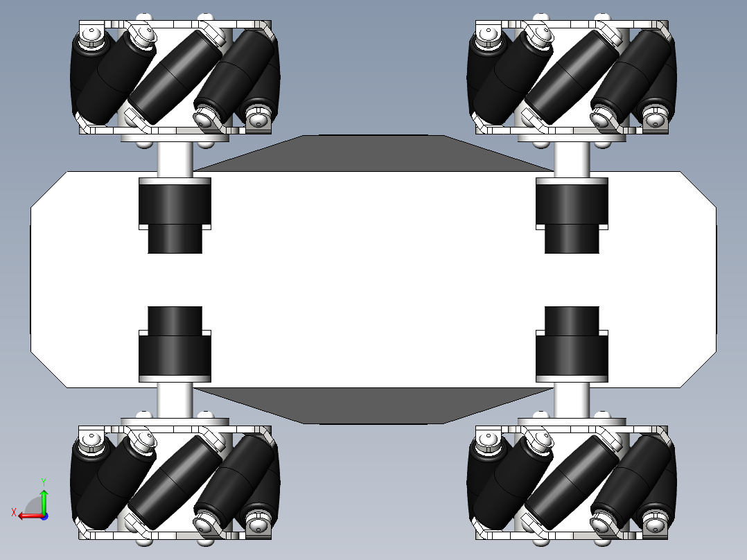 麦克纳姆轮小车后视图