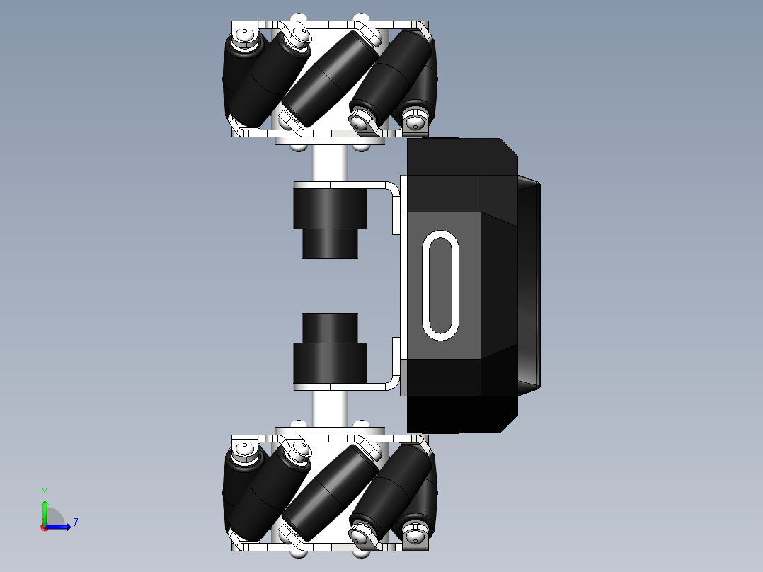 麦克纳姆轮小车左视图