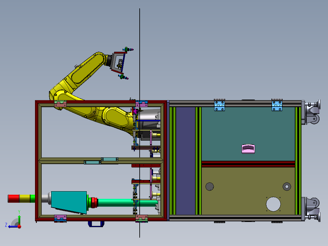 量产模具自动上下料sw18可编辑右视图