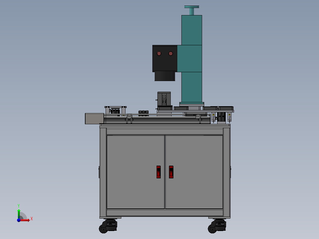 一托四手机自动点焊机sw14可编辑前视图