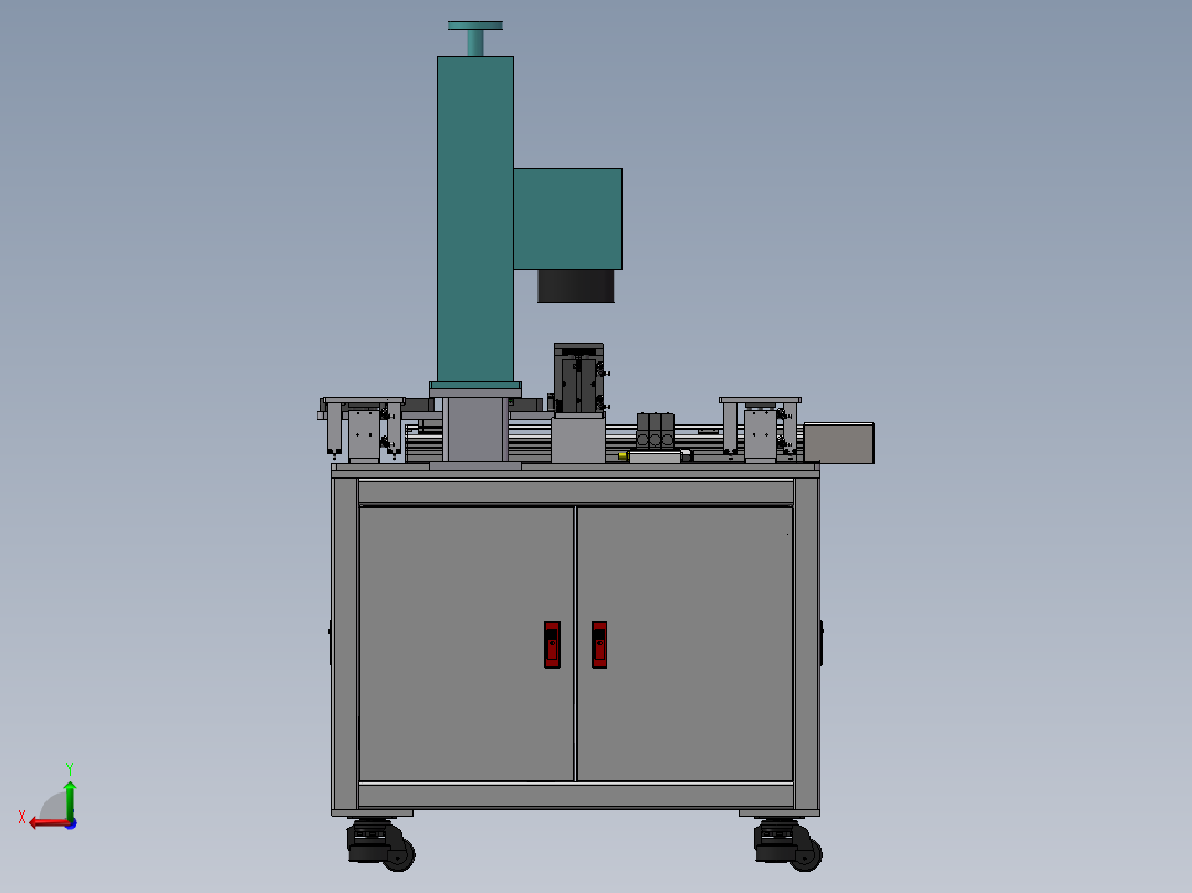 一托四手机自动点焊机sw14可编辑后视图