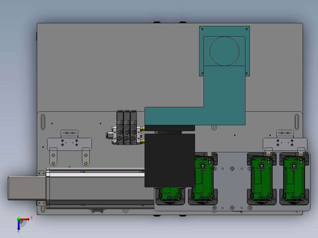一托四手机自动点焊机sw14可编辑俯视图