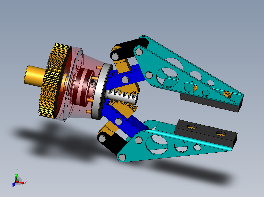 pince-robot夹持机械爪<span style='color: red'>3D</span>数模图纸 Solidworks设计