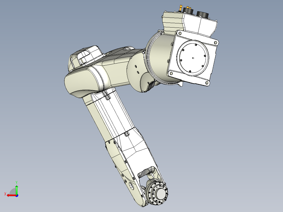 那智机器人nachi mz03el 6axis industrial robot后视图