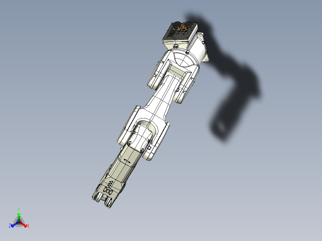 那智机器人nachi mz03el 6axis industrial robot正等轴测图
