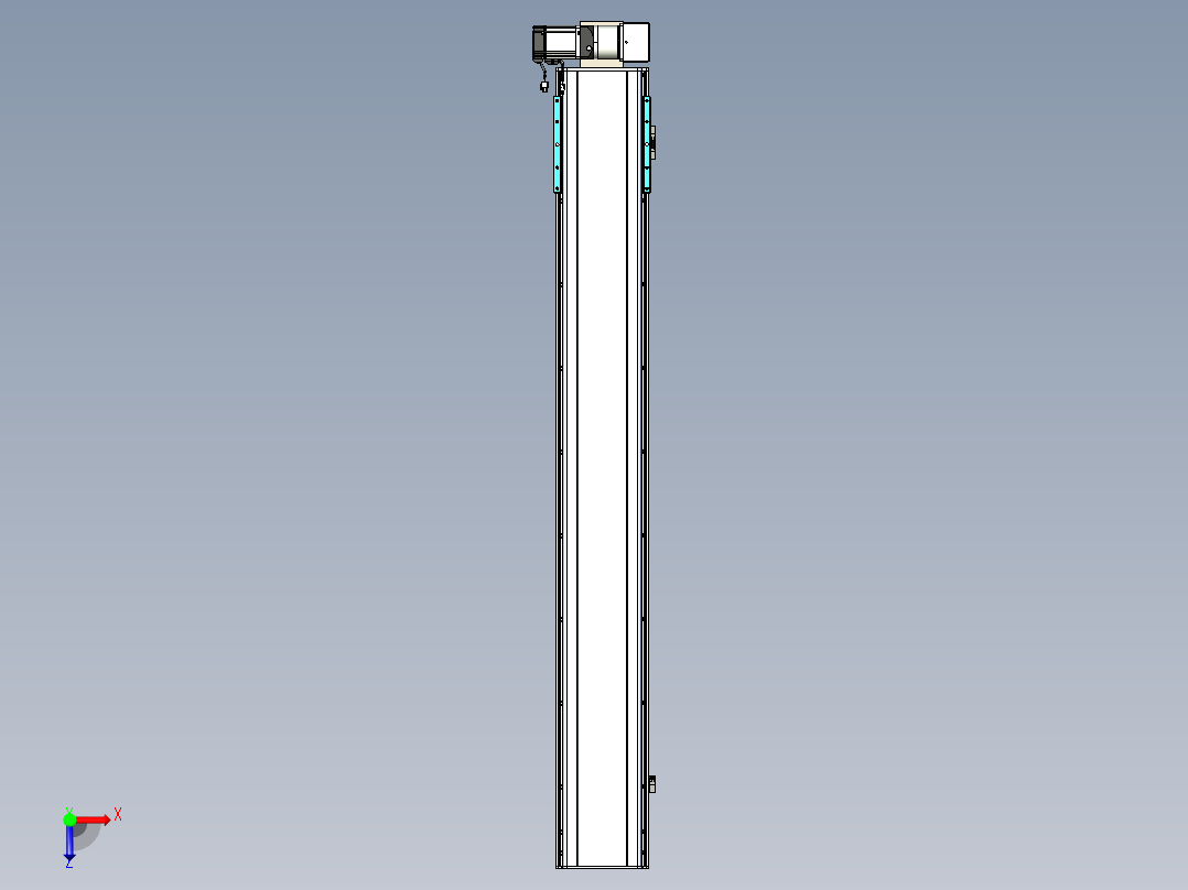 同步带滑台-半封闭B22H-L100-C-S1500-RU-P75-D3-N5俯视图