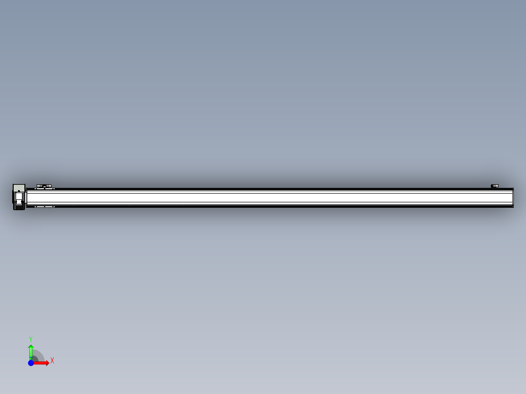 同步带滑台-半封闭B10H-L45-S2400-RU-P40-D3前视图