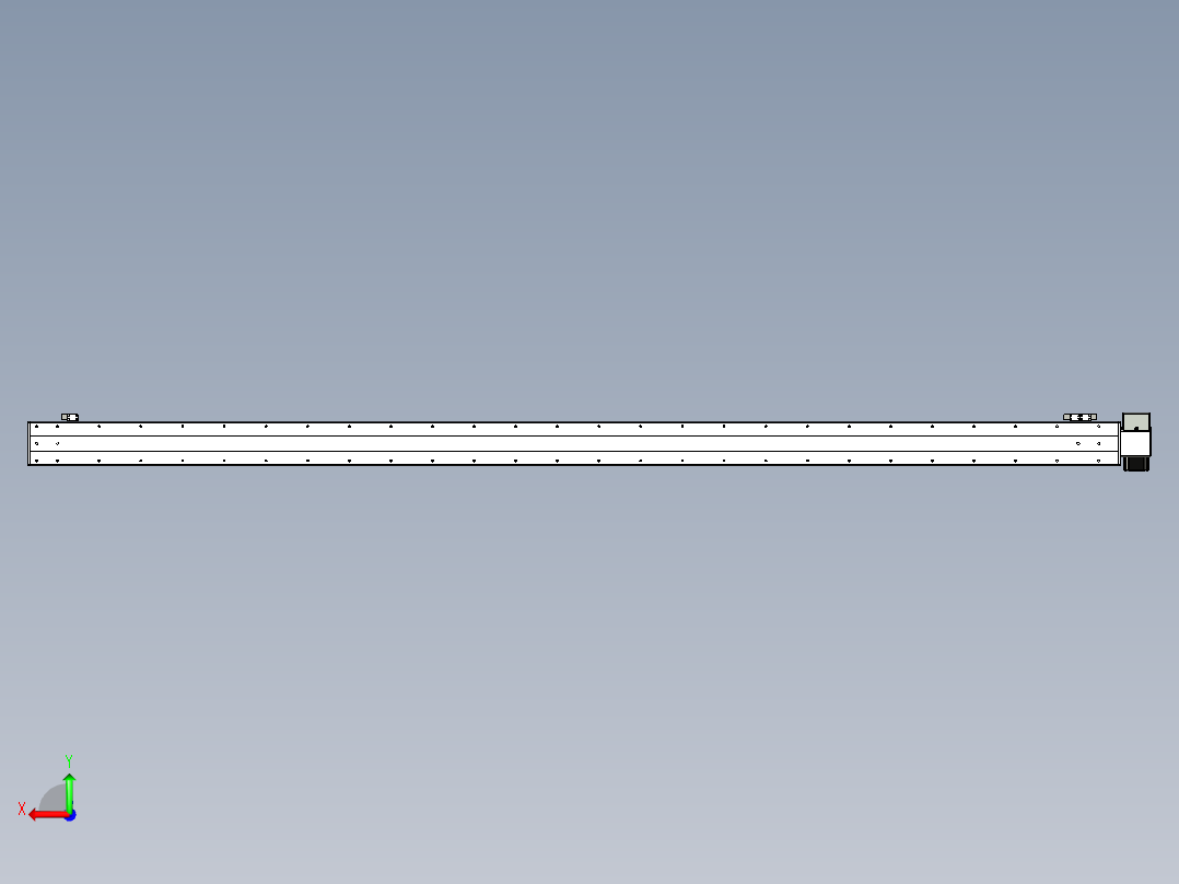 同步带滑台-半封闭B10H-L45-S2400-RU-P40-D3后视图
