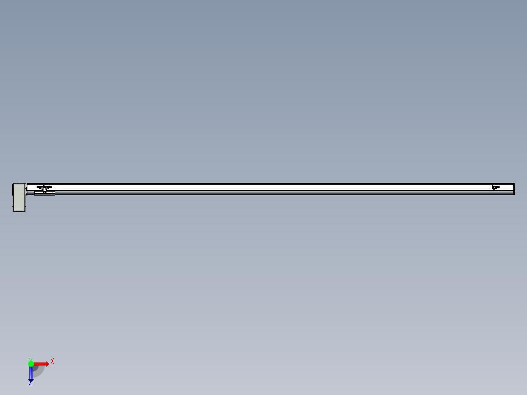 同步带滑台-半封闭B10H-L45-S2400-RU-P40-D3俯视图