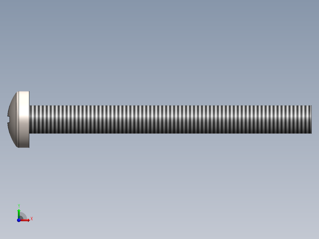 螺丝 M4 十字盘头-M4x40 Screw head.SLDPRT前视图