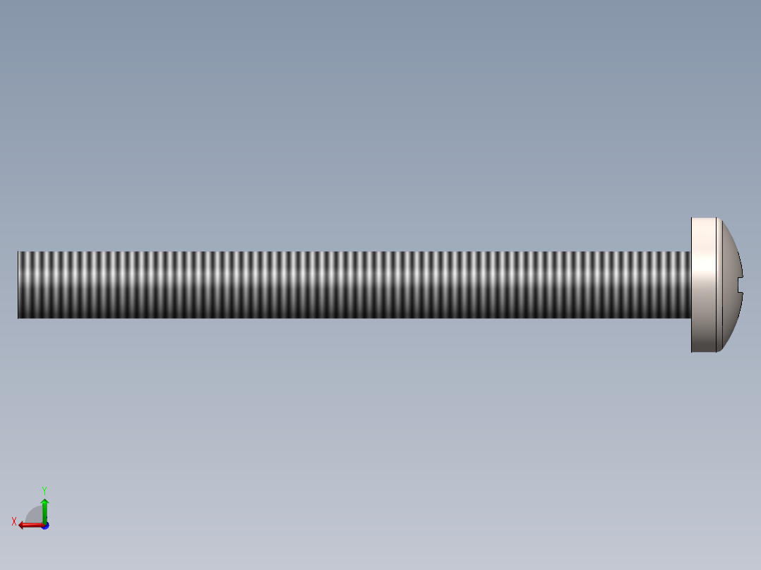 螺丝 M4 十字盘头-M4x40 Screw head.SLDPRT后视图