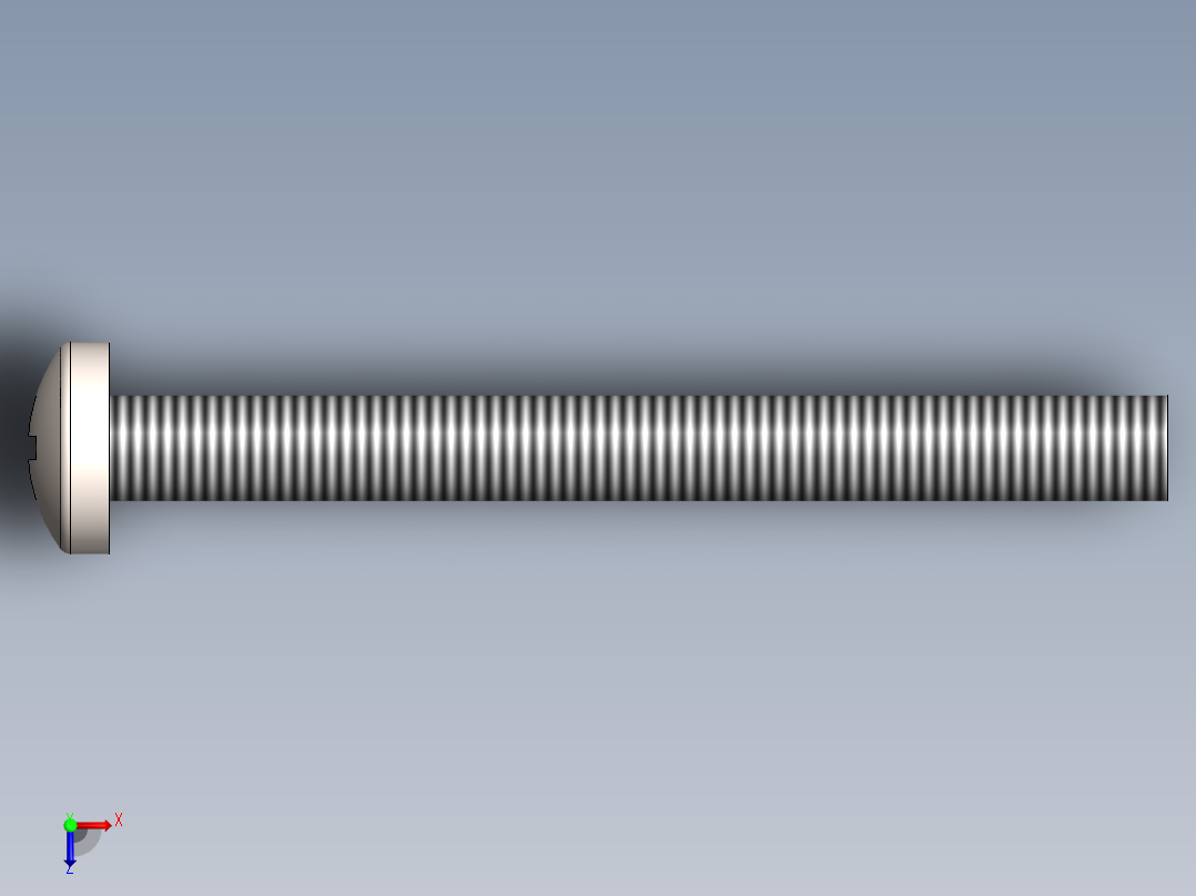螺丝 M4 十字盘头-M4x40 Screw head.SLDPRT俯视图
