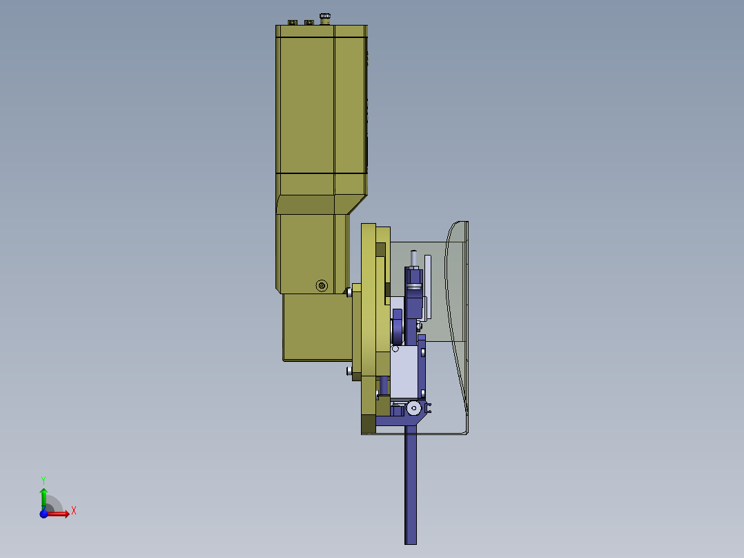 A10 转角快速机械手前视图