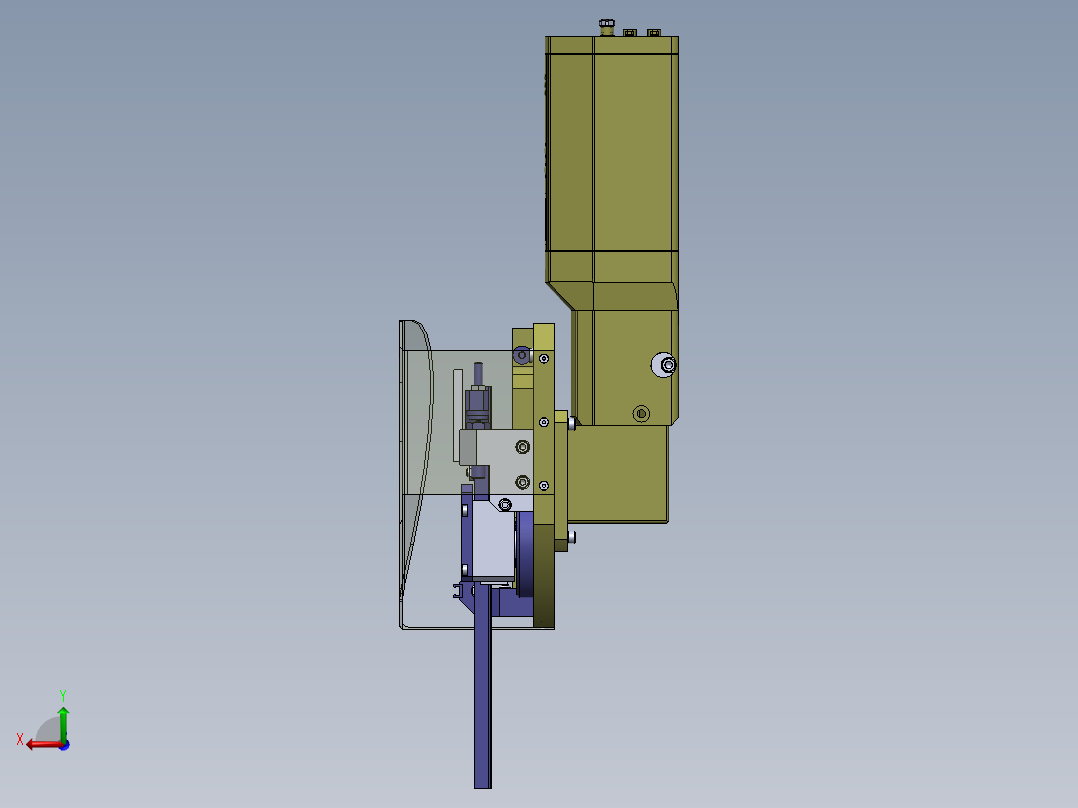 A10 转角快速机械手后视图