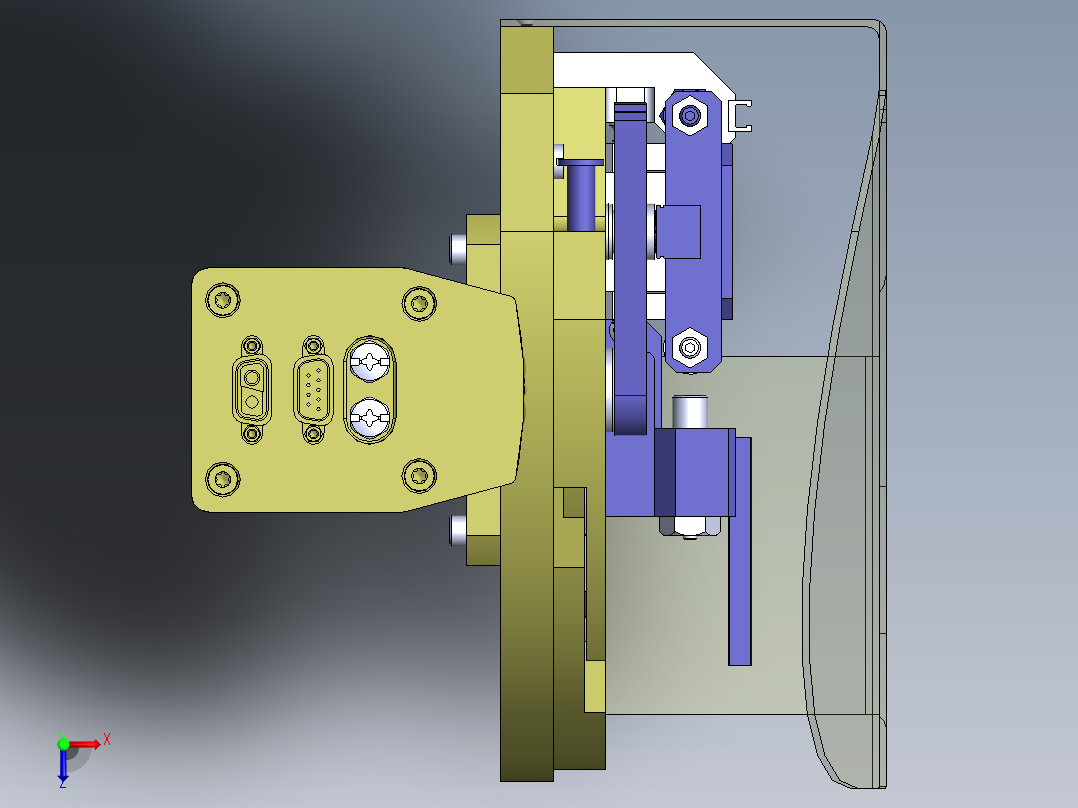 A10 转角快速机械手俯视图