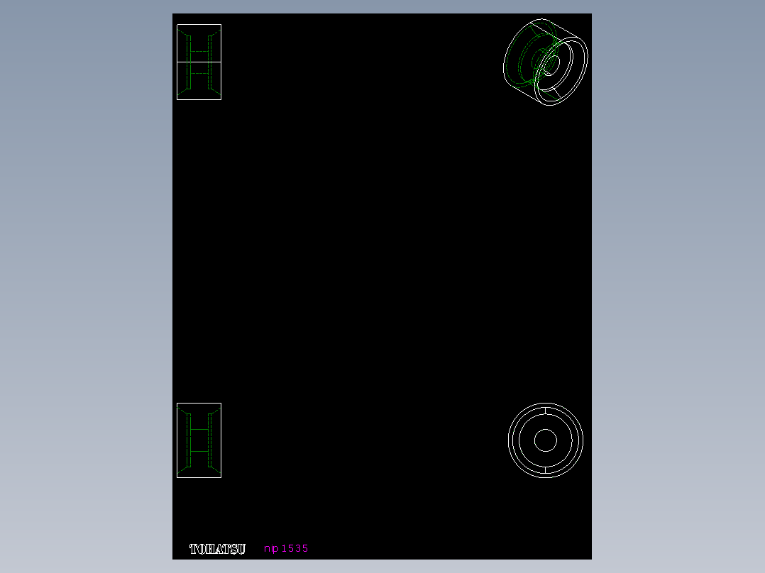滑輪惰輪NIP-2D多系列多零件图纸模型