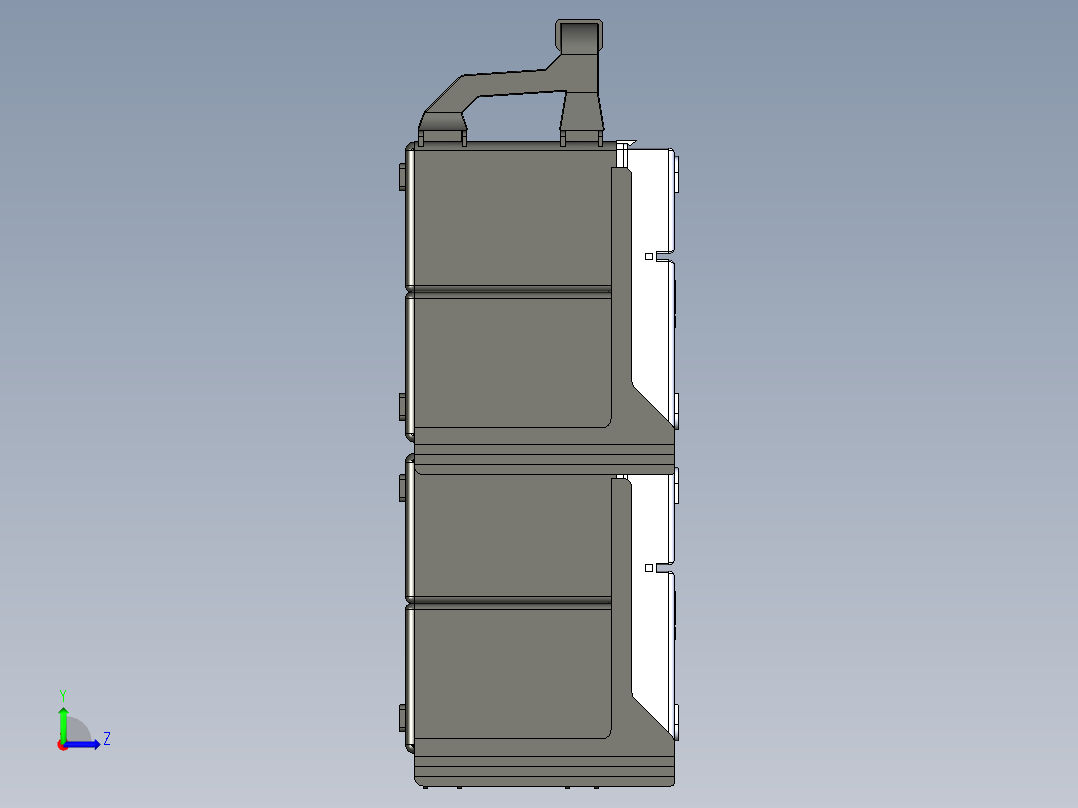 四驱车修理箱左视图
