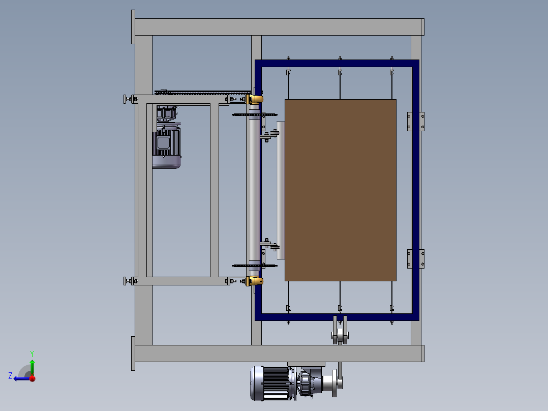 泡沫混凝土切割机结构设计含三维二维说明书364902右视图
