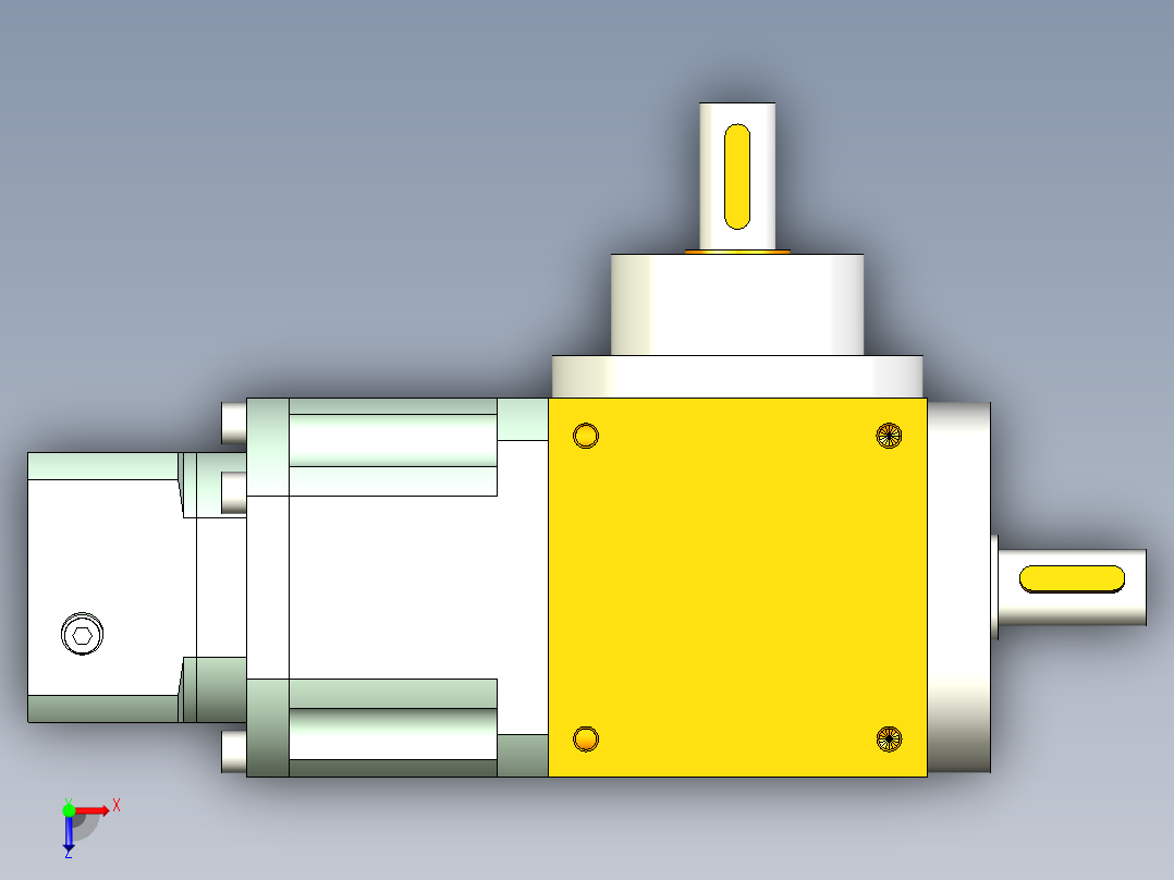 换向器PW90垂直输出 PLX90-L2 14-50-70-M4.stp俯视图
