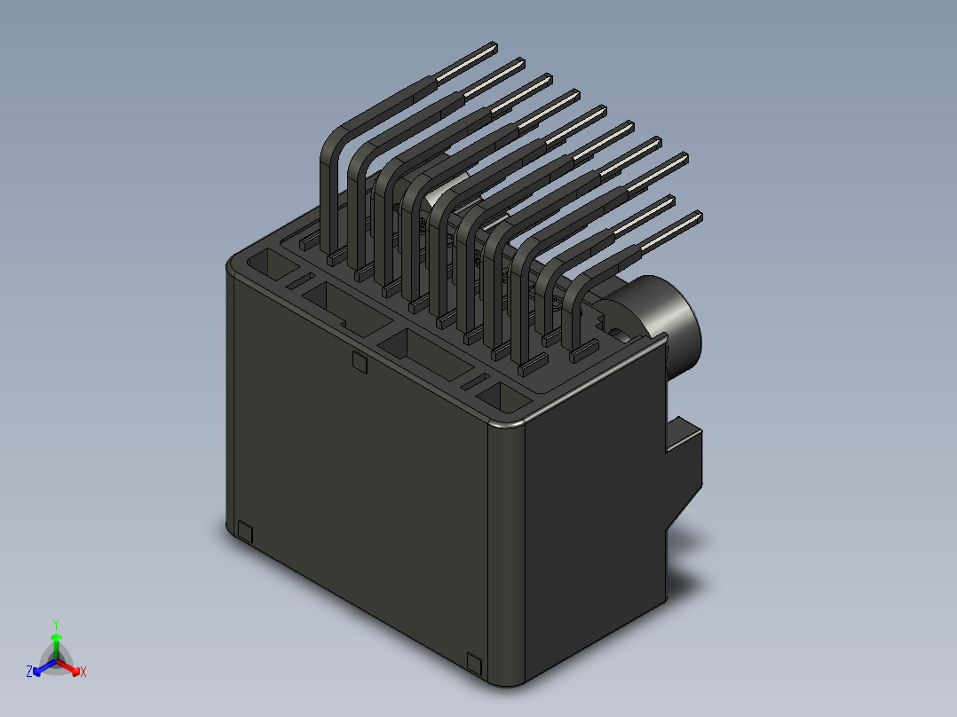连接器AAUS01AP2-016K025正等轴测图