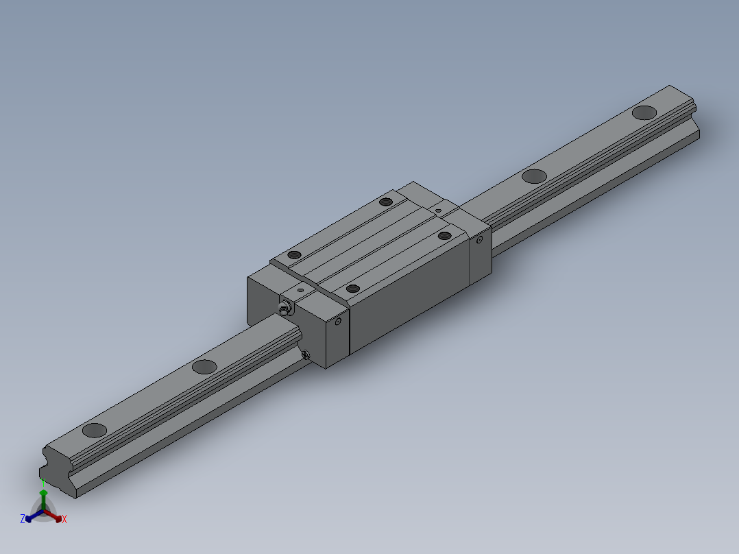 滑块HGH20HA正等轴测图