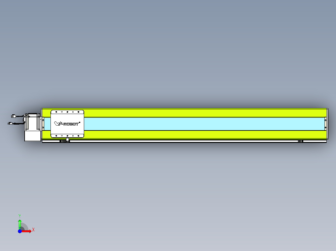 威洛博VBC同步带传动一无尘环境VBC17-L45-S1250-BLU-ZP75-C3前视图