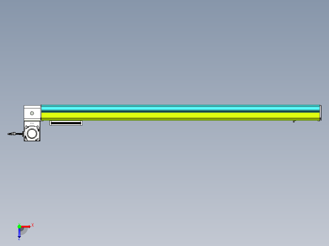 威洛博VBC同步带传动一无尘环境VBC17-L45-S1250-BLU-ZP75-C3俯视图