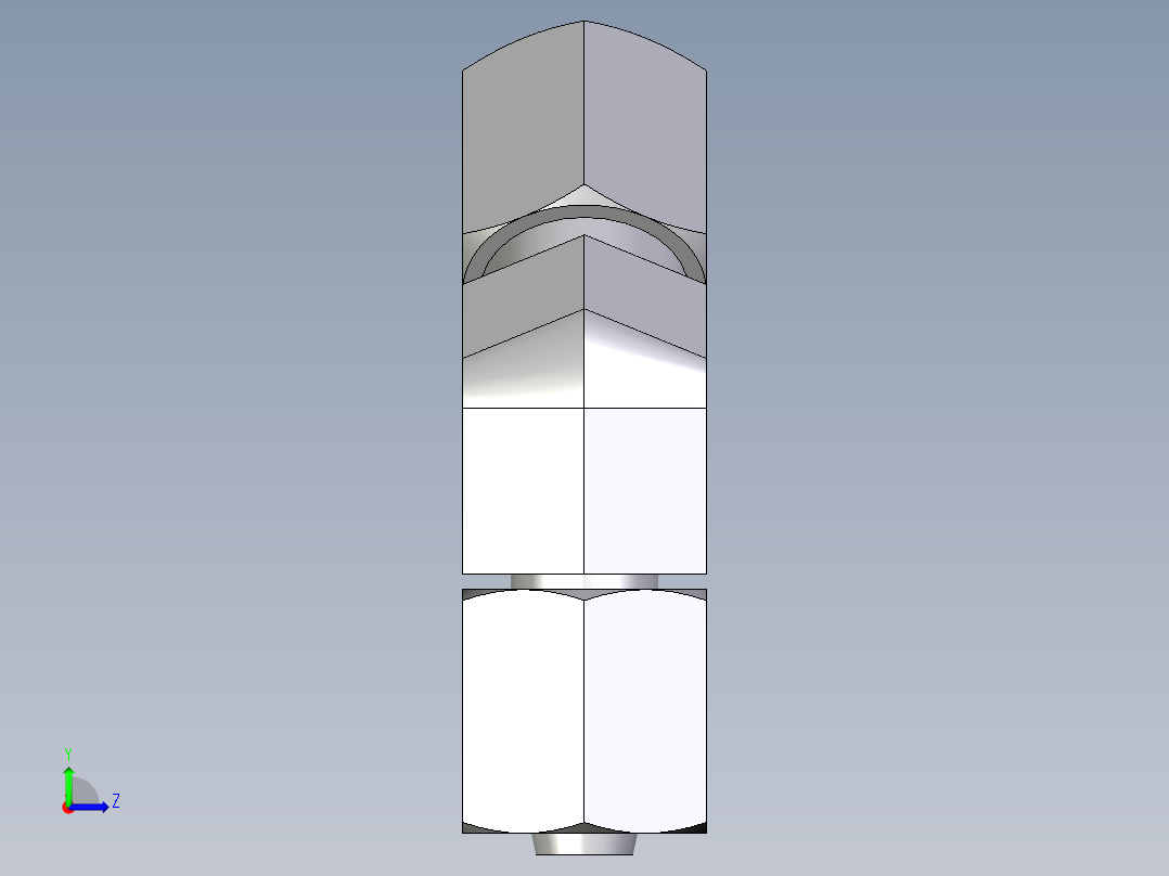 卡套式工业通用硬管接头EO_Swivel_nut_45_deg_elbow_EV06ZL71左视图