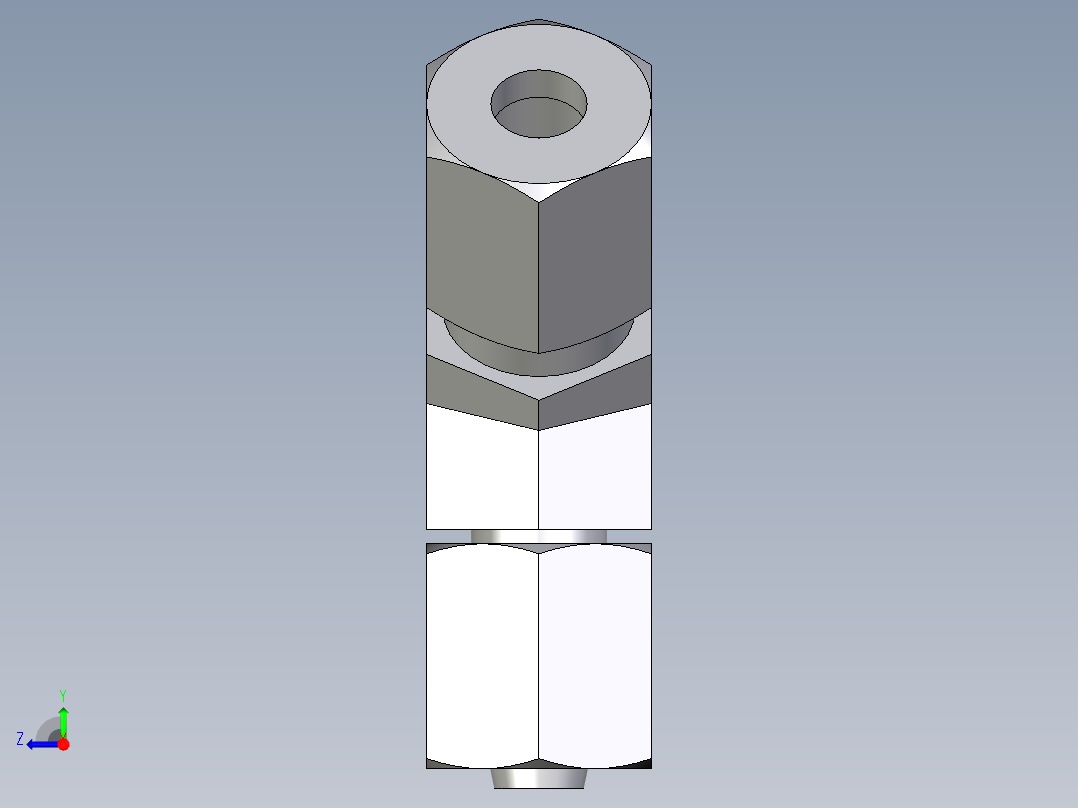 卡套式工业通用硬管接头EO_Swivel_nut_45_deg_elbow_EV06ZL71右视图