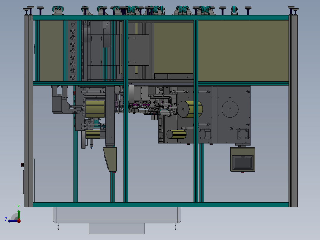 【1517】全自动手机贴膜机SW设计右视图