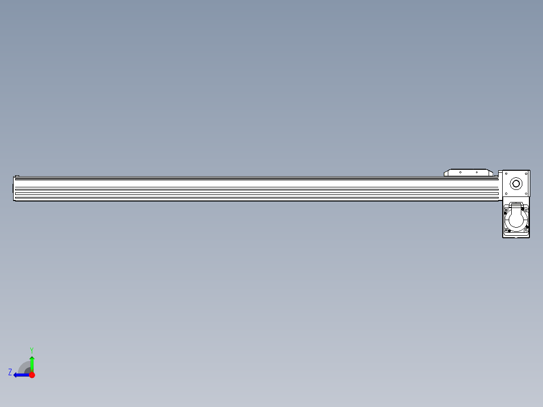 同步带全封闭直线模组TPA-HCB-85D-90-L1000-RP-Y-P20-N3右视图
