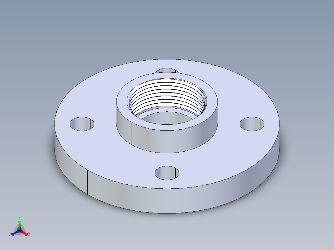 CPVC管件24-Sch80_Flange One-Piece_FPT_9852-012_1.25in