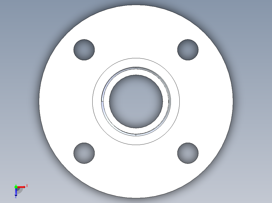 CPVC管件24-Sch80_Flange One-Piece_FPT_9852-012_1.25in俯视图