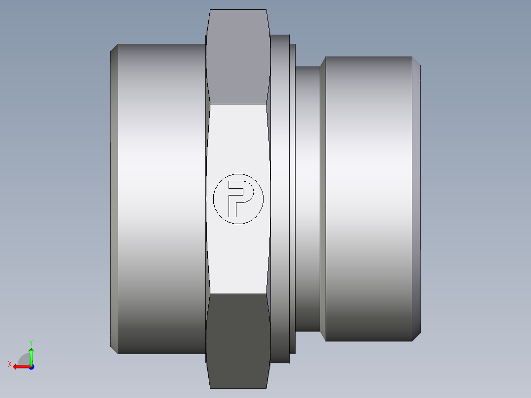 卡套式工业通用硬管接头EO_Male_Stud_connector_GE42LREDOMDCF后视图