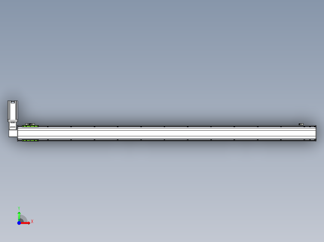 同步带滑台-半封闭B13-L90-S2300-R-Z86-D3前视图